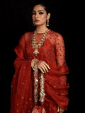 Hussain Rehar Luxury Pret'23 Organza Embellished Stitched 3-Piece Suit-Faia