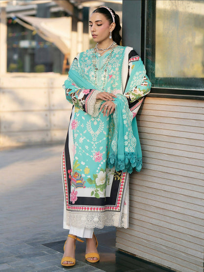 Mahnur Broadway Luxury Lawn'26 Embroidered Unstitched 3-Piece Suit-BW-007