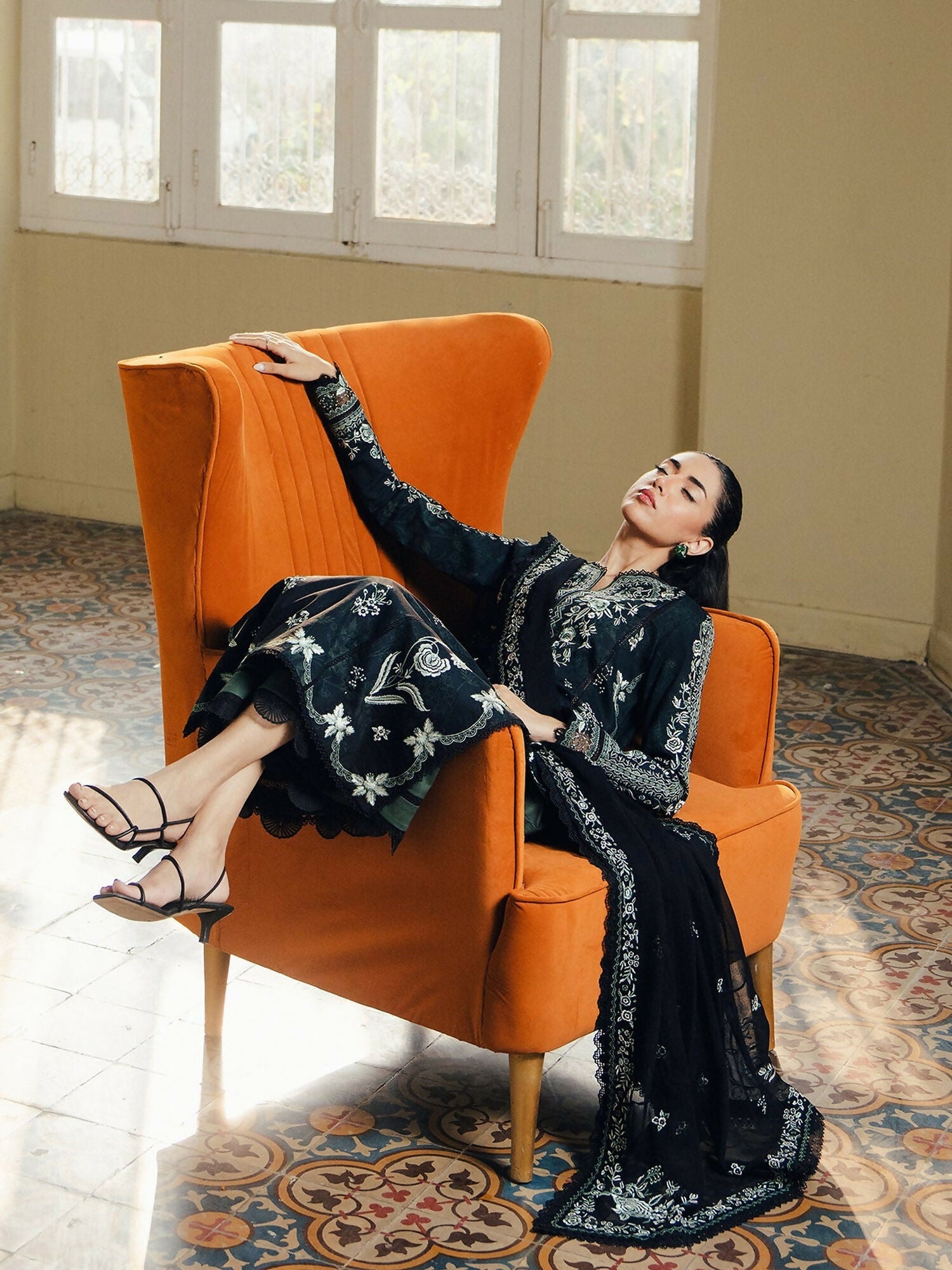 Afrozeh Day Break'26 Lawn Embroidered Unstitched 3-Piece Suit-Cloudveil