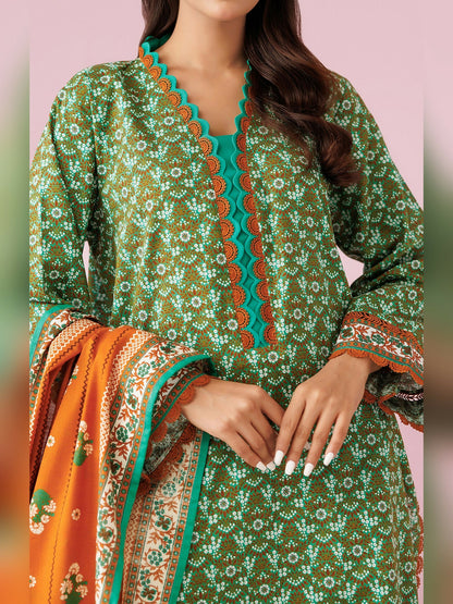Orient Khaddar Printed Unstitched 3-Piece Suit-OTL-24-310