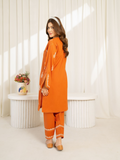 Panache Apparel Sunlit Essentials Cotton Lawn Embroidered Stitched Suit-Rust