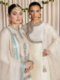 Hussain Rehar Moon In The Golden Cup Raw Silk Embellished Stitched 3-Piece Suit-Yakomoz