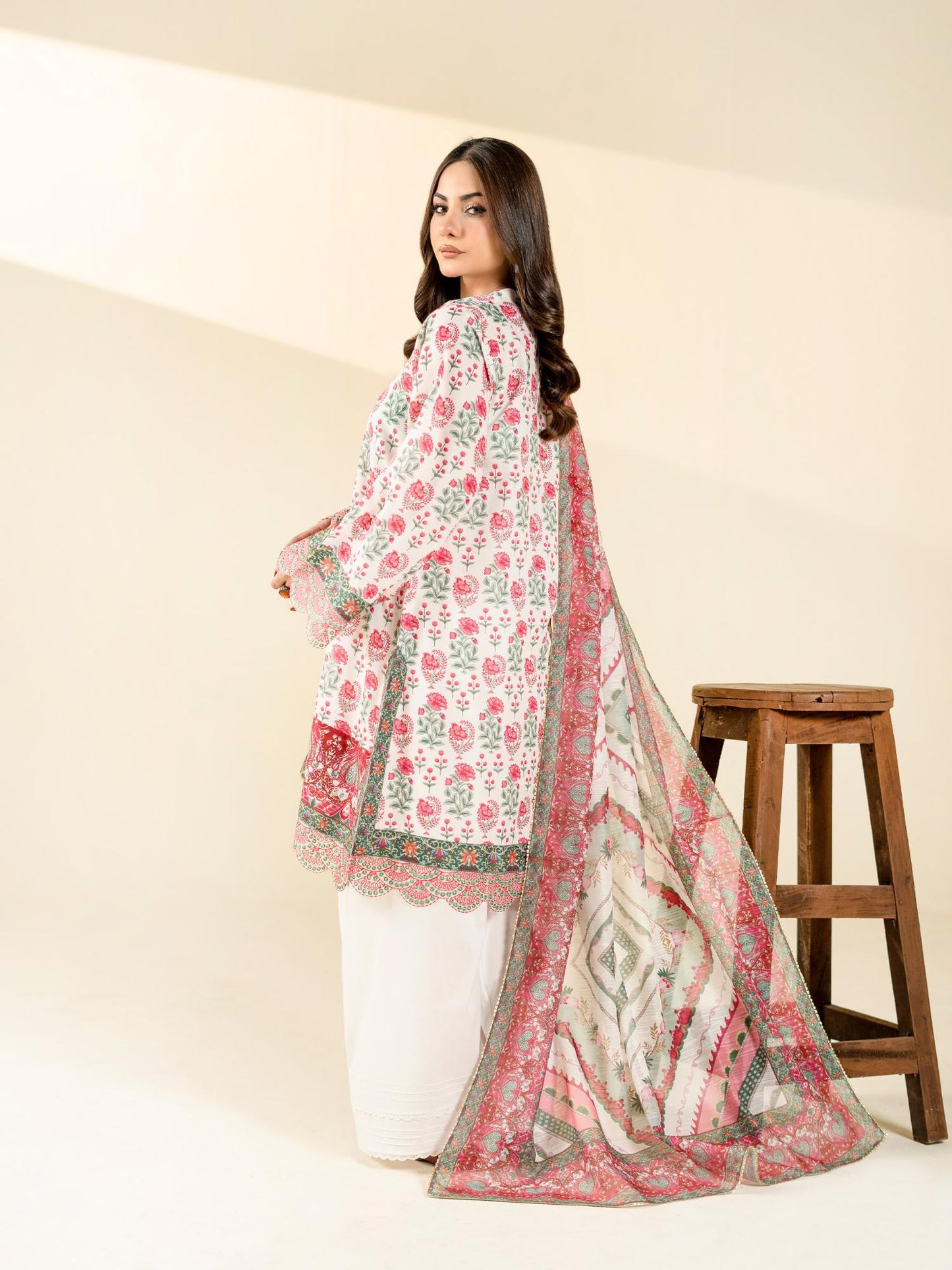 White Rabazka Blended Lawn Printed Unstitched 2-Piece Suit-WUS-PELW-S26-2P-01