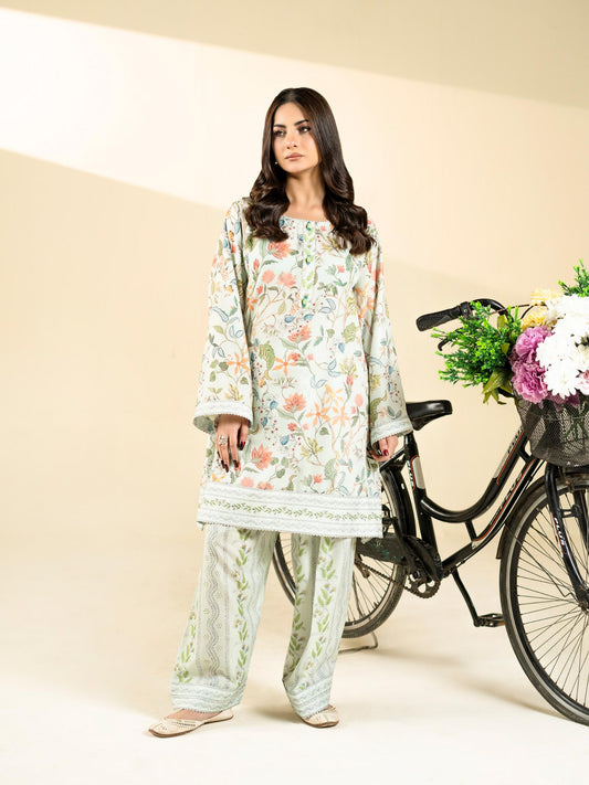Green Rabazka Blended Lawn Printed Unstitched 2-Piece Suit-WUS-PLW-S26-2P-04