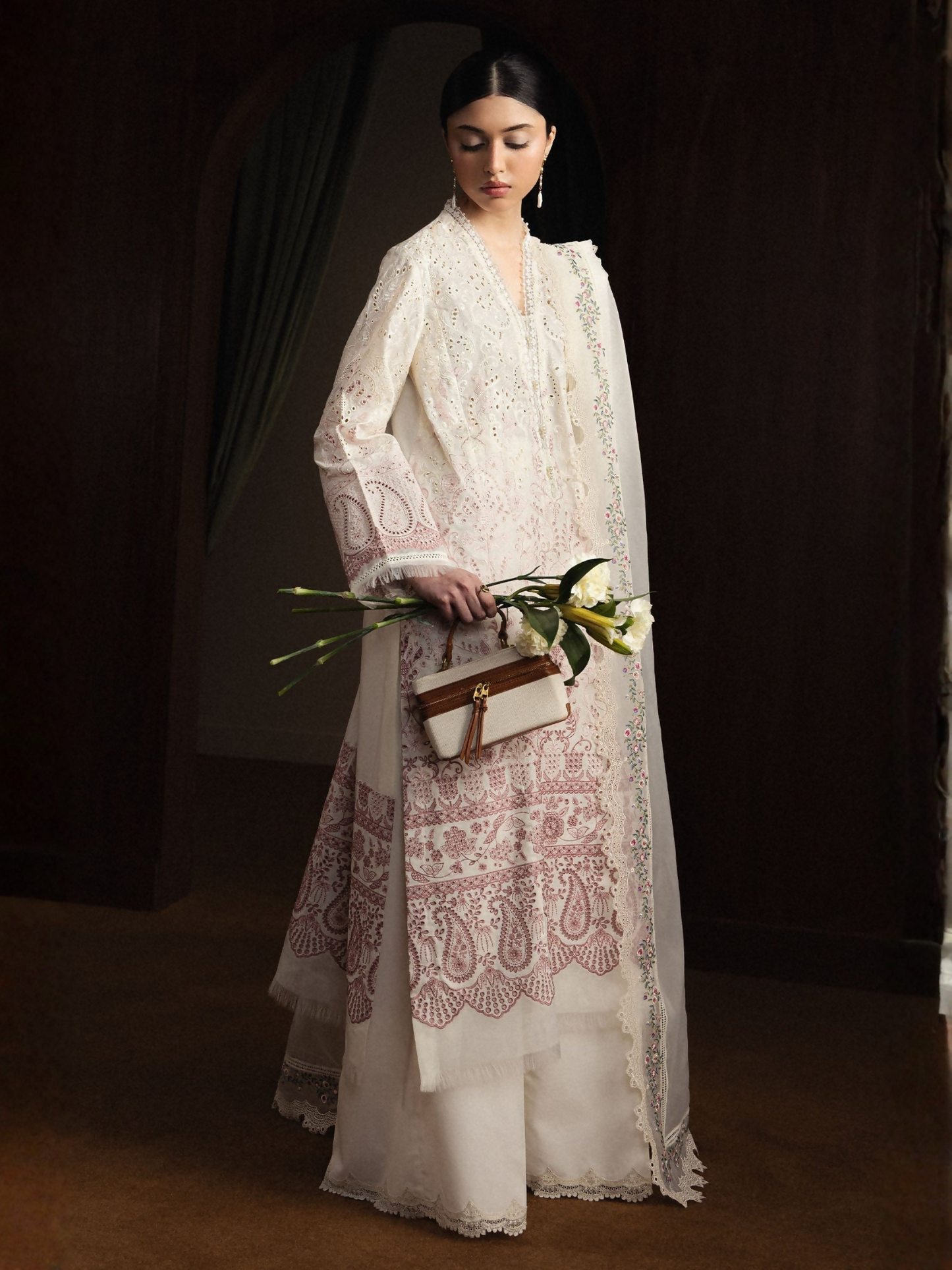 Zara ShahJahan Satori'26 Lawn Embroidered Unstitched 3-Piece Suit-Hoshimi-D12