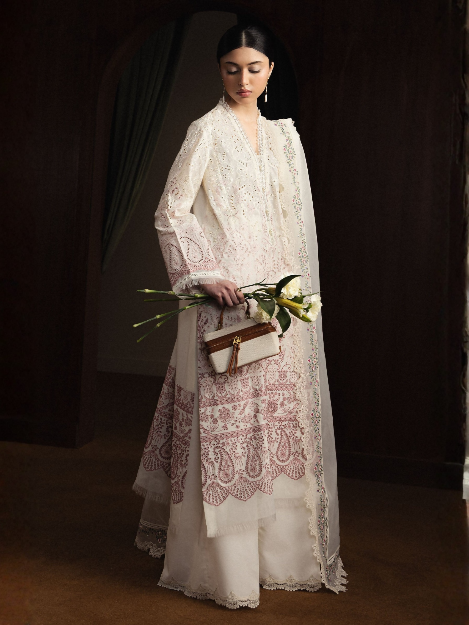 Zara ShahJahan Satori'26 Lawn Embroidered Unstitched 3-Piece Suit-Hoshimi-D12