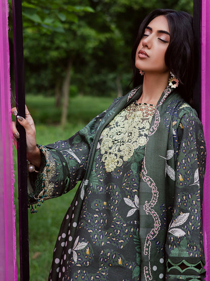 Parishay Rang e Sarma Khaddar Embroidered Unstitched 3-Piece Suit-SAR-10