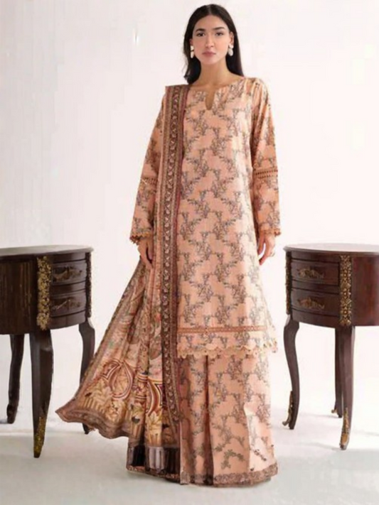 Johra Zenel Khaddar Printed Unstitched 3-Piece Suit-JH-480