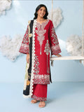 Mahnur Anaya Vol.2 Lawn Embroidered Stitched 3-Piece Suit-AN-2-01-Red