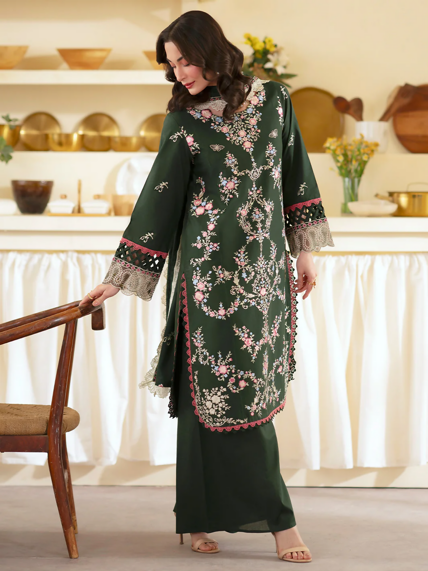 Mahnur Ember Lawn Embroidered Unstitched 3-Piece Suit-EM-011