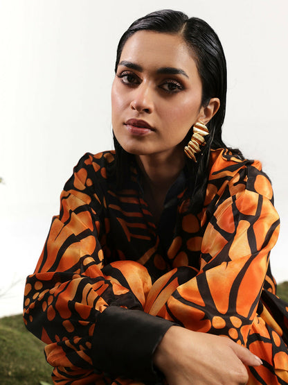 Binilyas Silk Digital Printed Co-Ord Set-30095