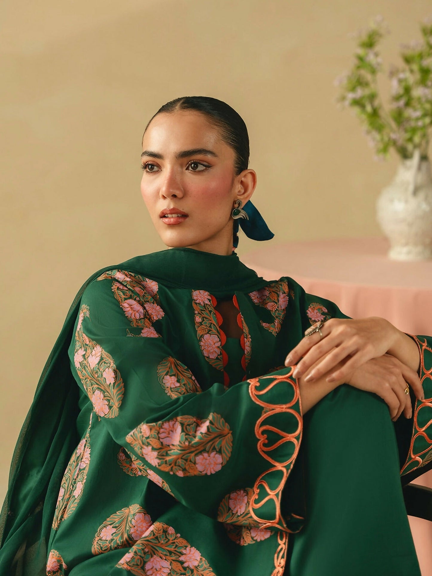 Mannat Clothing Boho Summer'26 Cotton Embroidered Stitched Suit-Leafline