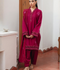 Mannat Clothing Lawn Embroidered Stitched Suit-Carnation