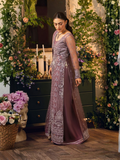 Hemstitch Net Embroidered Stitched 3-Piece Suit-Moonlight