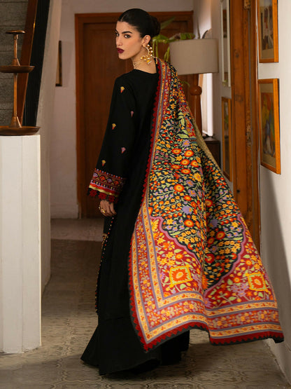 Binilyas Gulrukh Khaddar Embroidered Unstitched 3-Piece Suit-61-B