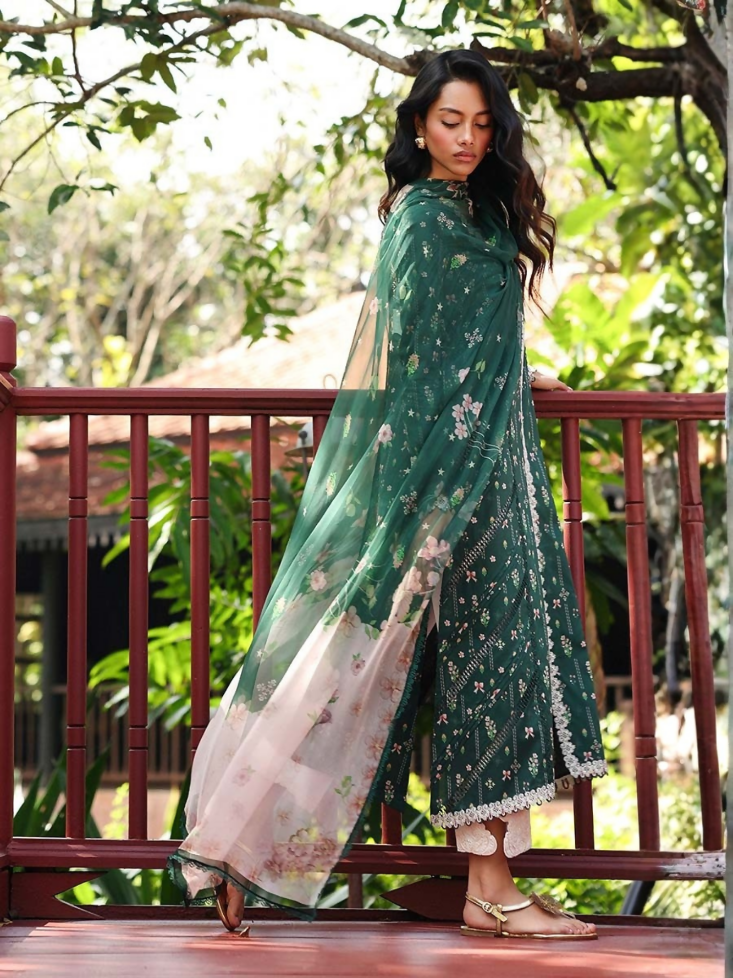 Qalamkar Qprints Lawn'26 Embroidered Unstitched 3-Piece Suit-AX-09-(B)-Greer