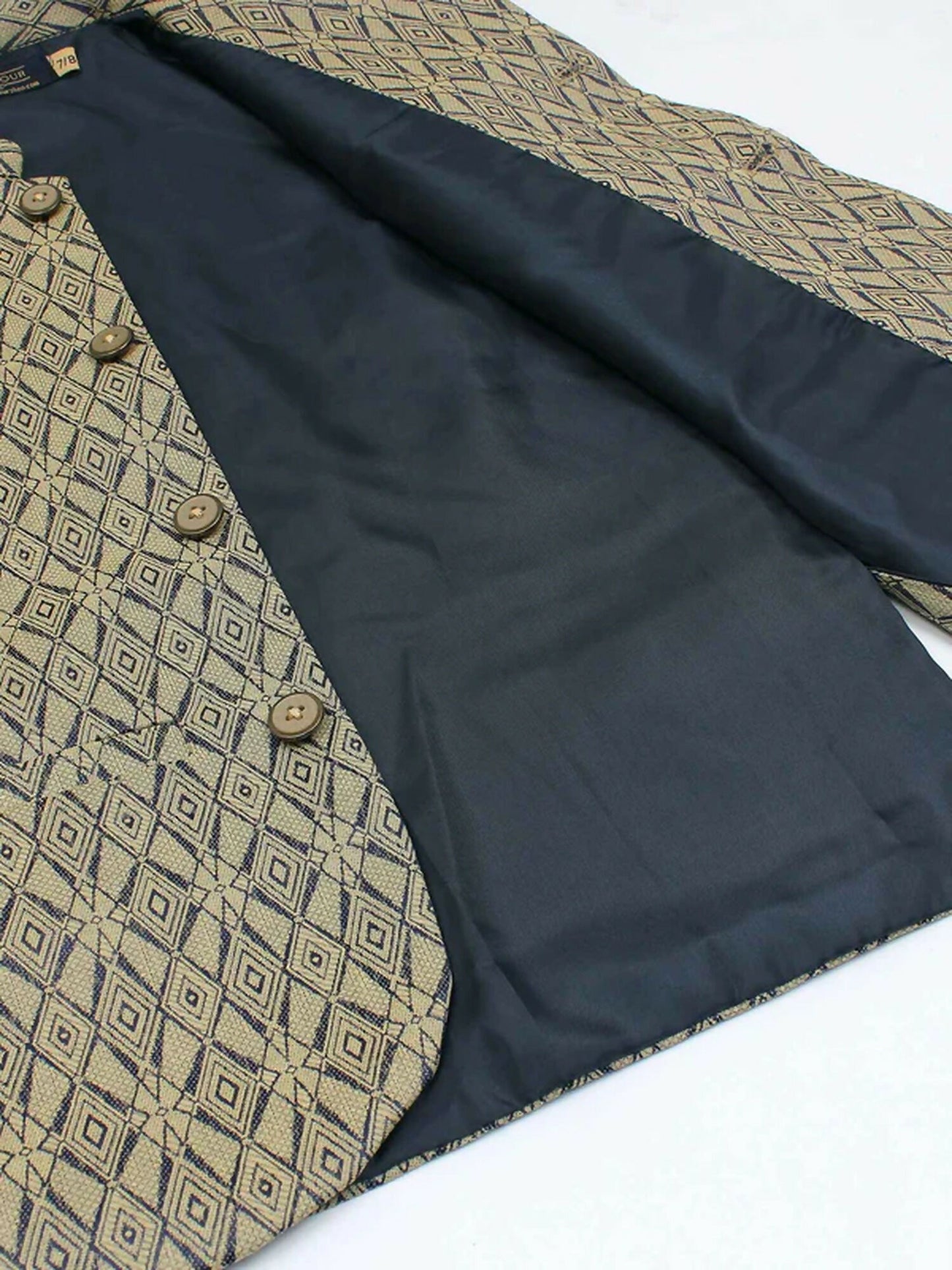 Velvour Boys Jacquard Printed Waistcoat-VW05-C