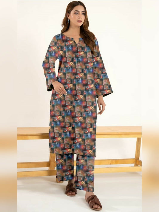 Bin Shaukat Khaddar Printed Unstitched 2-Piece Suit