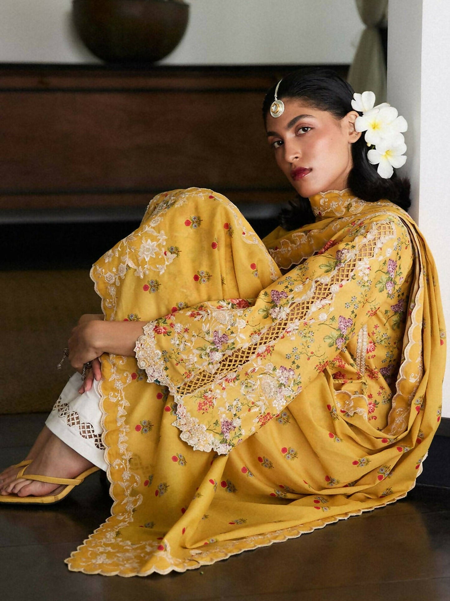 Hussain Rehar Pret SS'25 Lawn Embroidered Stitched 3-Piece Suit-Enid