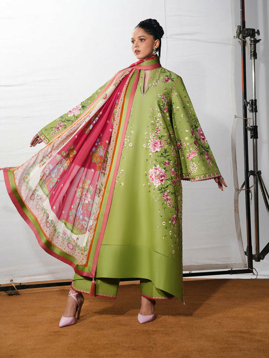 Jugnu by Hussain Rehar The Reserved View SS/Edit I Cotton Embroidered Unstitched 3-Piece Suit-Chaman