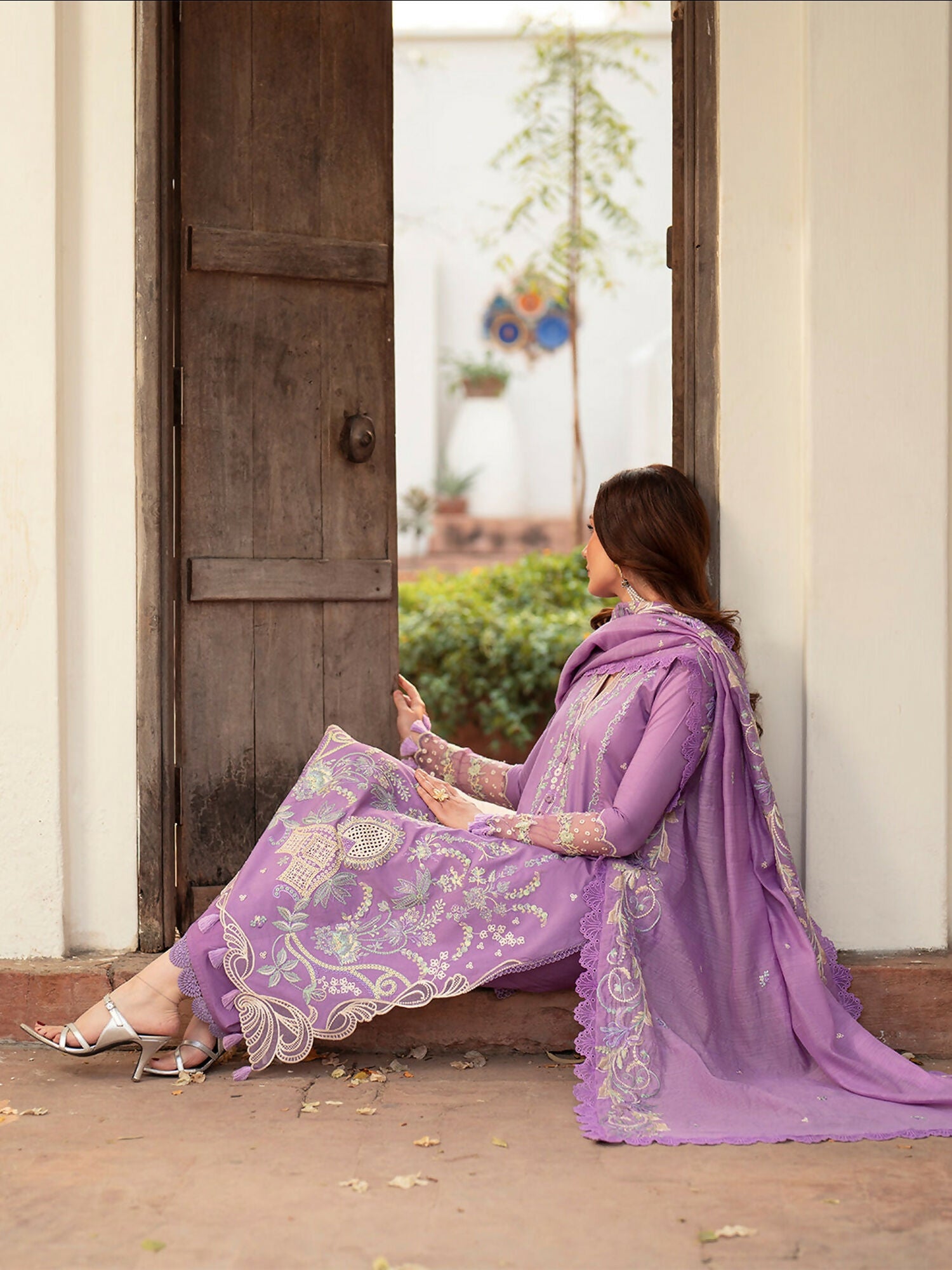 Mahnur Angan Lawn'26 Embroidered Stitched 3-Piece Suit-AN-009