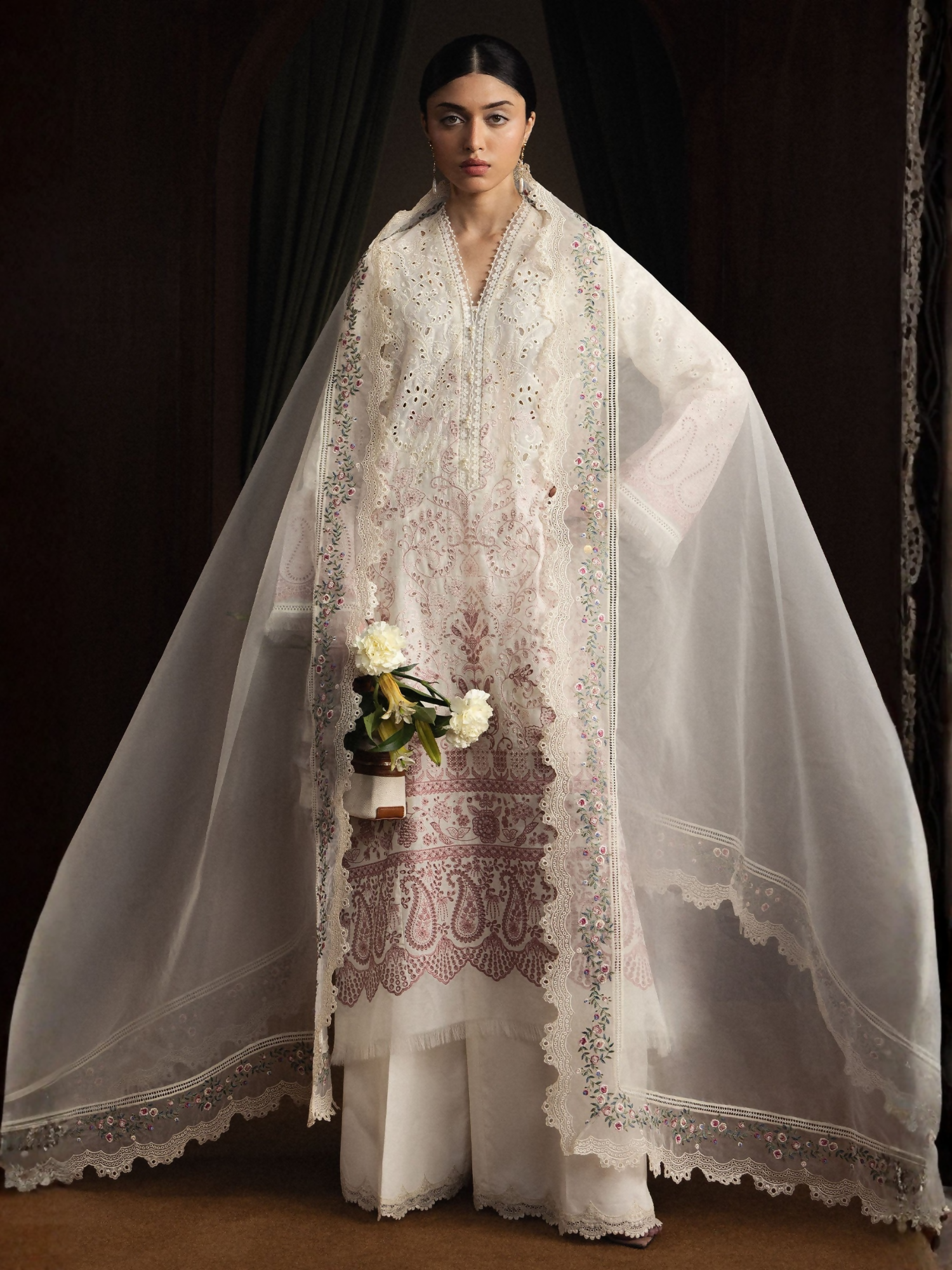 Zara ShahJahan Satori'26 Lawn Embroidered Unstitched 3-Piece Suit-Hoshimi-D12