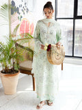 Mahnur Afterhours Luxury Lawn Embroidered Unstitched 3-Piece Suit-Mint Mirage