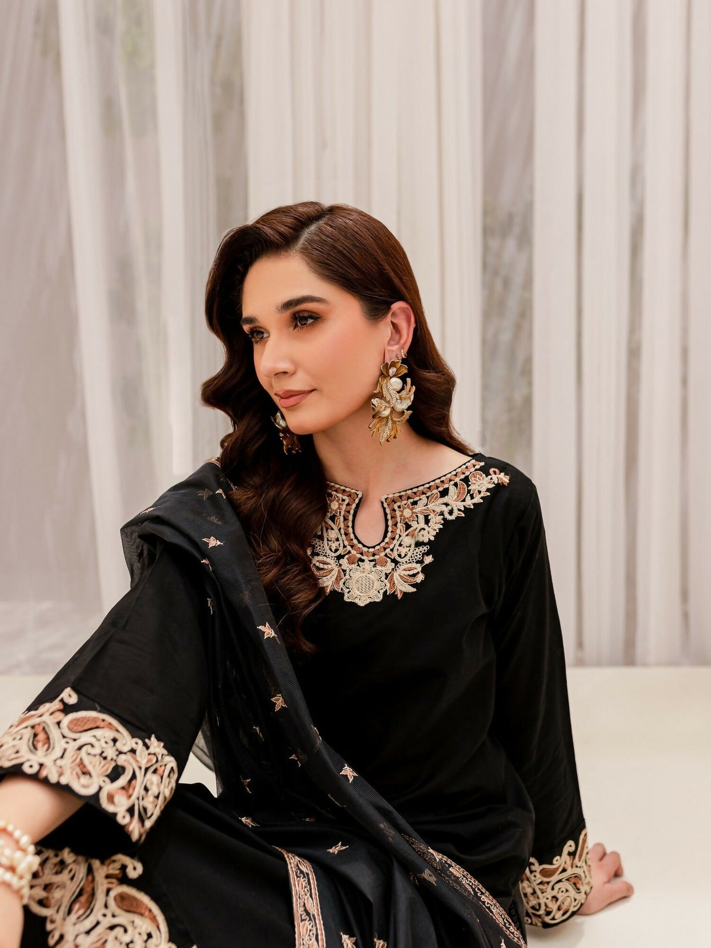 Panache Apparel Lawn Embroidered Stitched 2-Piece Suit-Coco