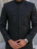 Gem Garments Afsanah Raw Silk Embellished Sherwani-Aibak
