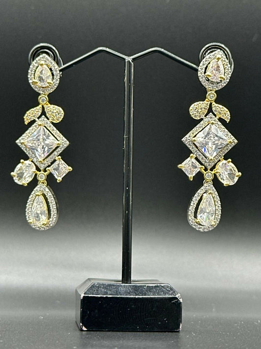 H&A Jewellery One Carat Silver and Gold Plated Earrings