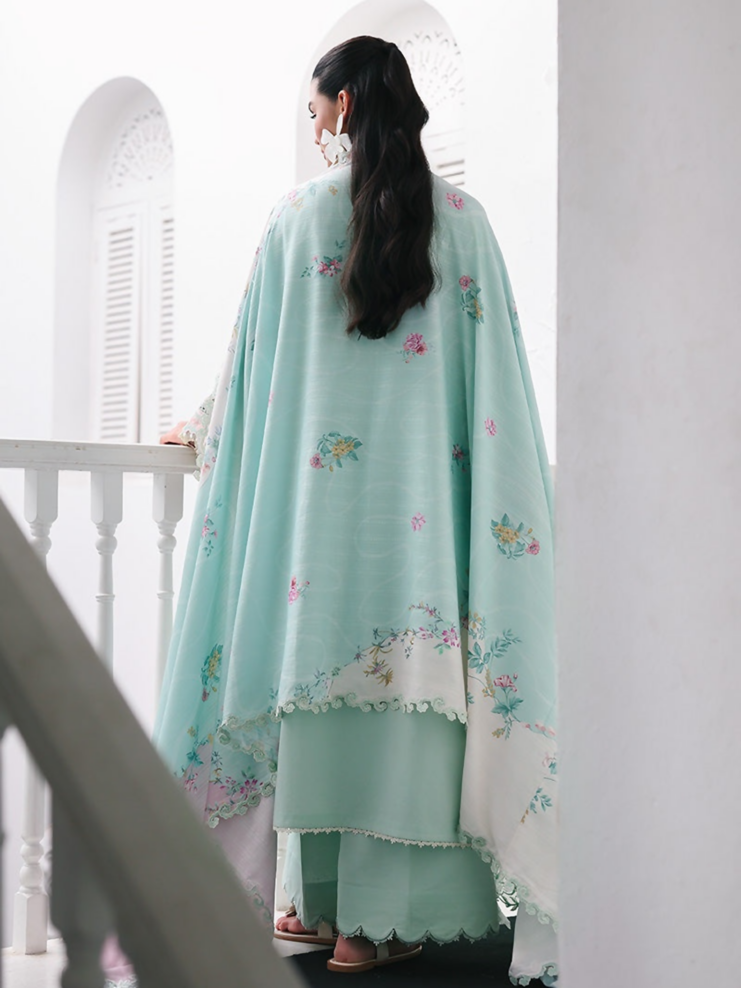 Qalamkar Qline Lawn Drop-1 Embroidered Unstitched 3-Piece Suit-RP-05-Raha