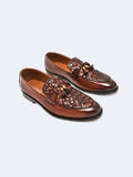 Shazif Handwoven Leather Loafers – Luxe Weave Tassel