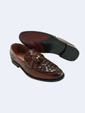 Shazif Handwoven Leather Loafers – Luxe Weave Tassel