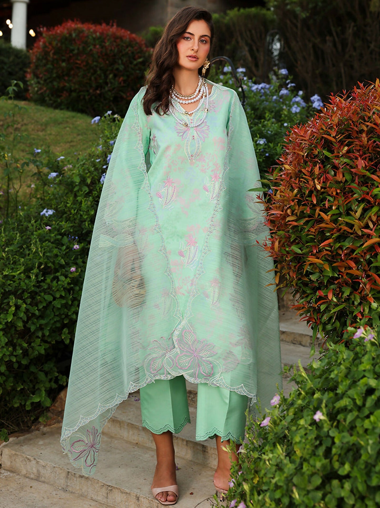 Rang Rasiya Florence Summer Edit'26 Lawn Embroidered Unstitched 3-Piece Suit-Haniya