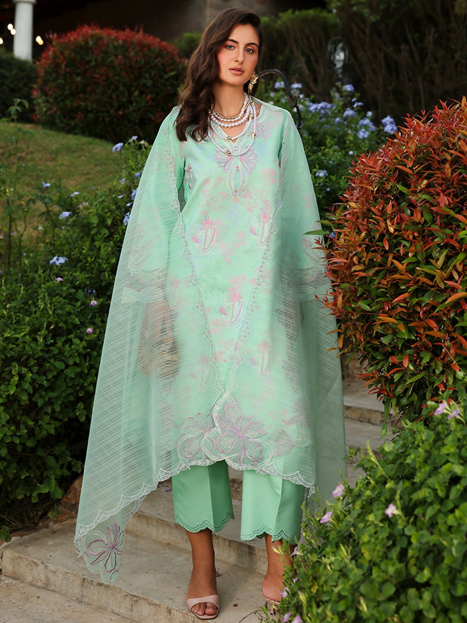 Rang Rasiya Florence Summer Edit'26 Lawn Embroidered Unstitched 3-Piece Suit-Haniya
