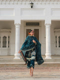 Hussain Rehar Luxury Lawn'26 Eid Edit Embroidered Unstitched 3-Piece Suit-Azraq