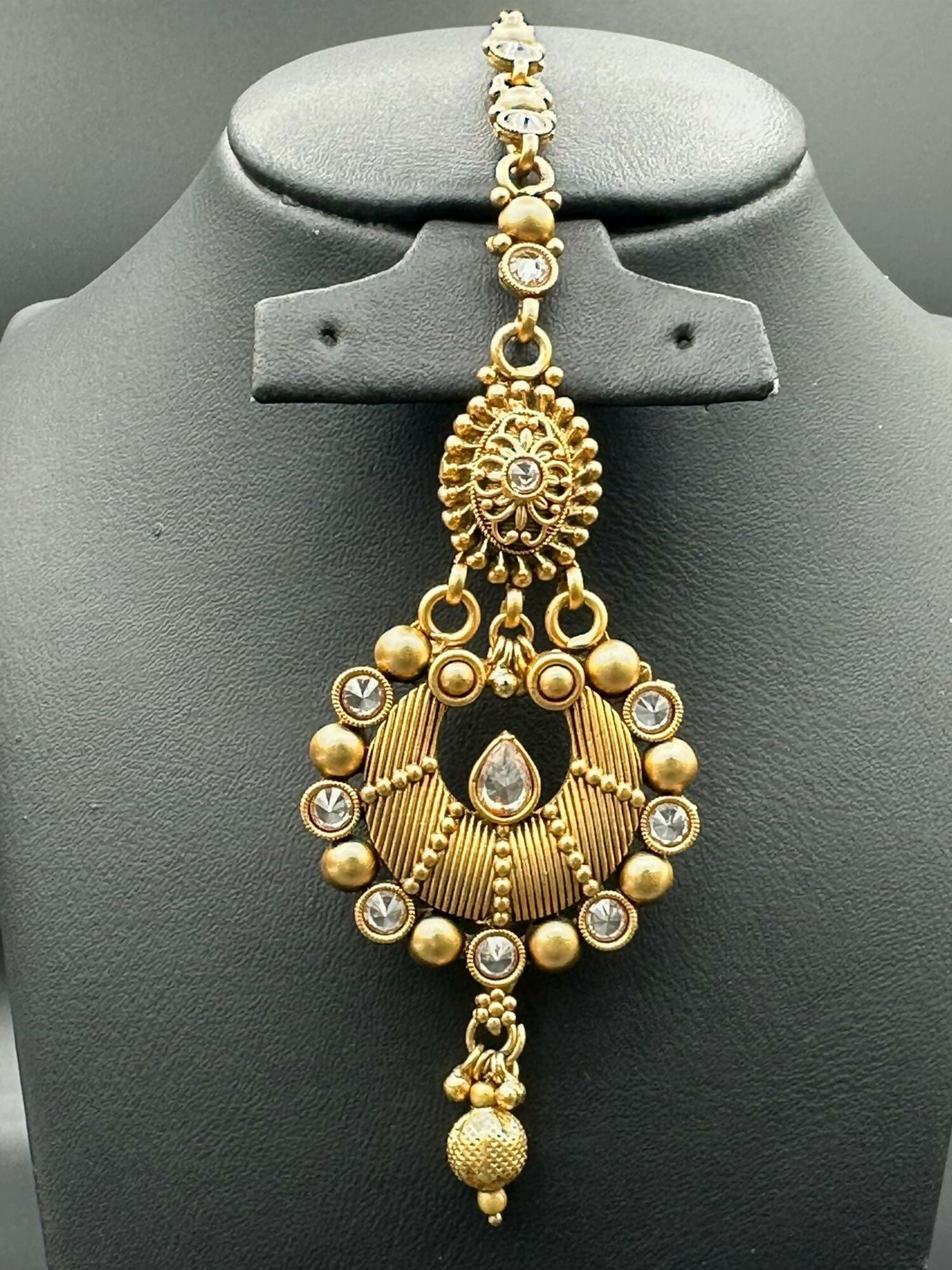 H&A Jewellery Indian Rajwari Gold Plated Maang Tikka