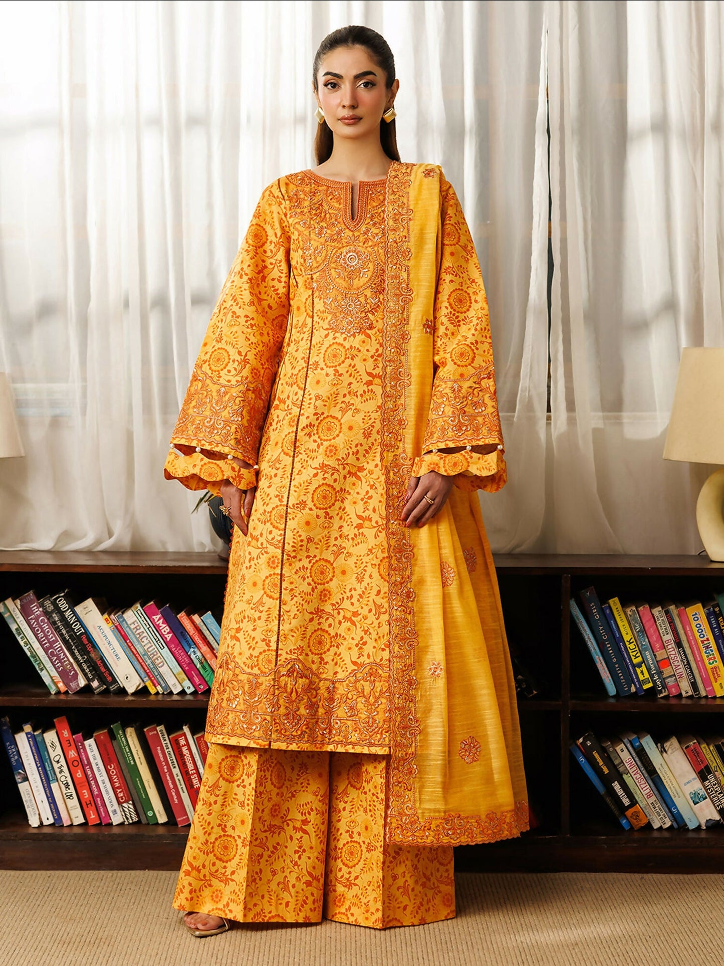 Mahnur Leila Lawn'26 Embroidered Stitched 3-Piece Suit-L-07
