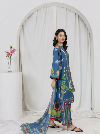 Stylish Collection Lawn Printed Stitched 3-Piece Suit-Rukhsar Zinc