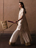 Hussain Rehar Luxury Pret Eid'24 Raw Silk Embellished Stitched 3-Piece Suit-Lin