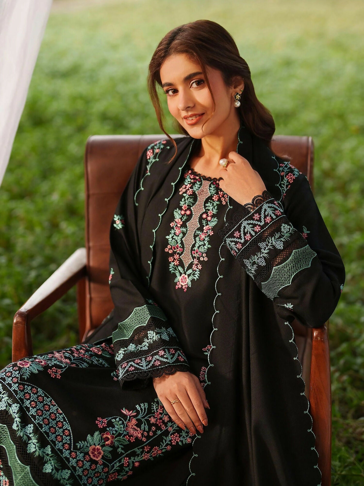 Panache Apparel Linen Embroidered Stitched Suit-Nehan