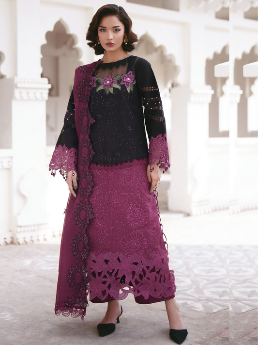Parishay Shangrila Lawn Embroidered Unstitched 3-Piece Suit-SLA-02