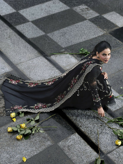 Parishay Monaco Luxury Lawn'26 Embroidered Unstitched 3-Piece Suit-MN-03