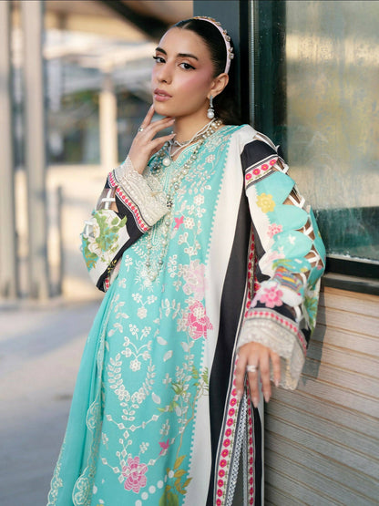 Mahnur Broadway Luxury Lawn'26 Embroidered Unstitched 3-Piece Suit-BW-007