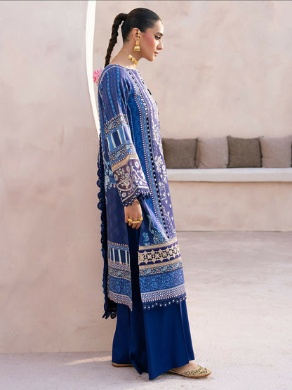 Binilyas Kotrai Embroidered Unstitched 3-Piece Suit-796 - B