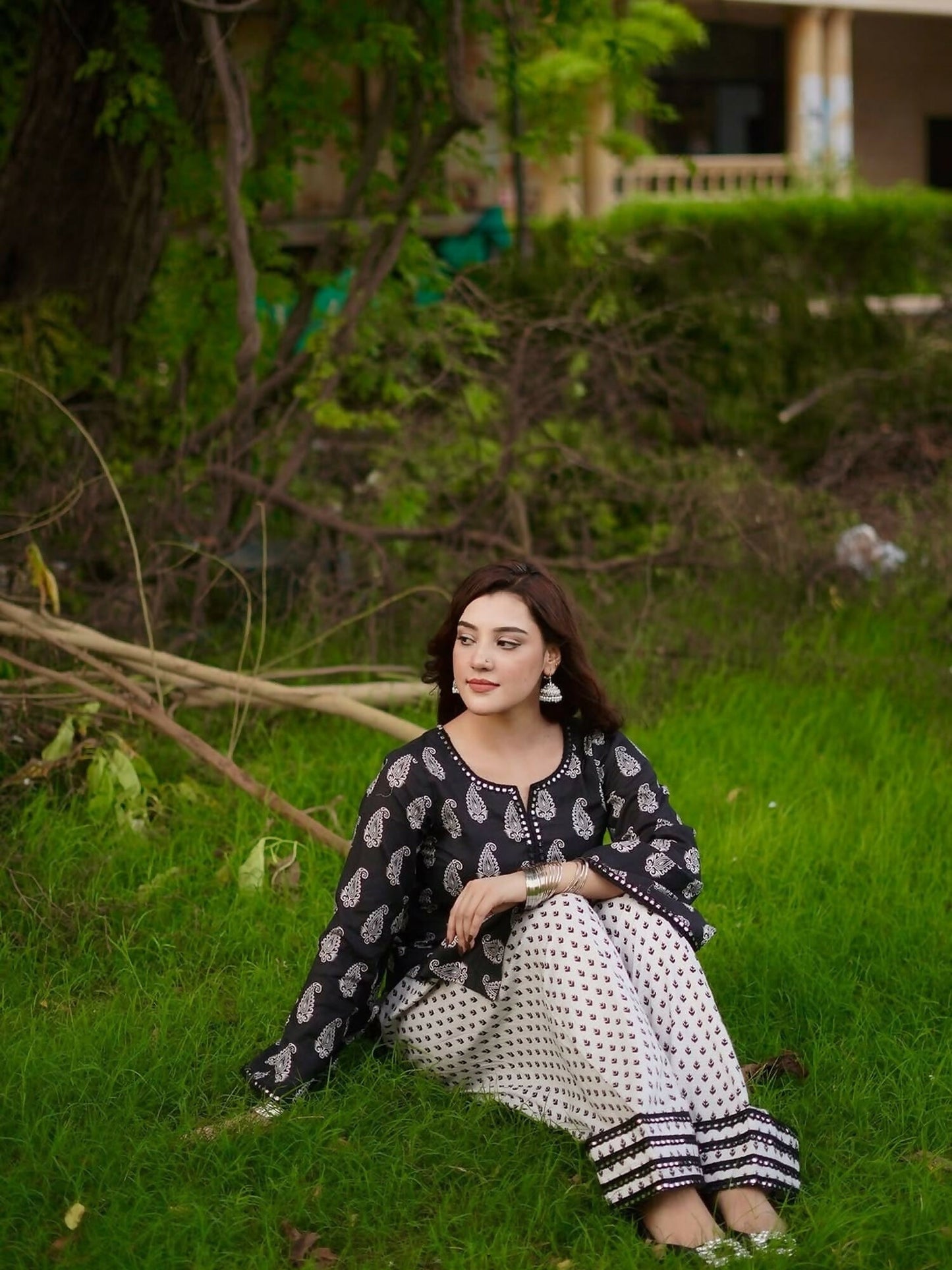 Tehzeeb Libas Linen Printed Stitched 2-Piece Suit-MEHRU