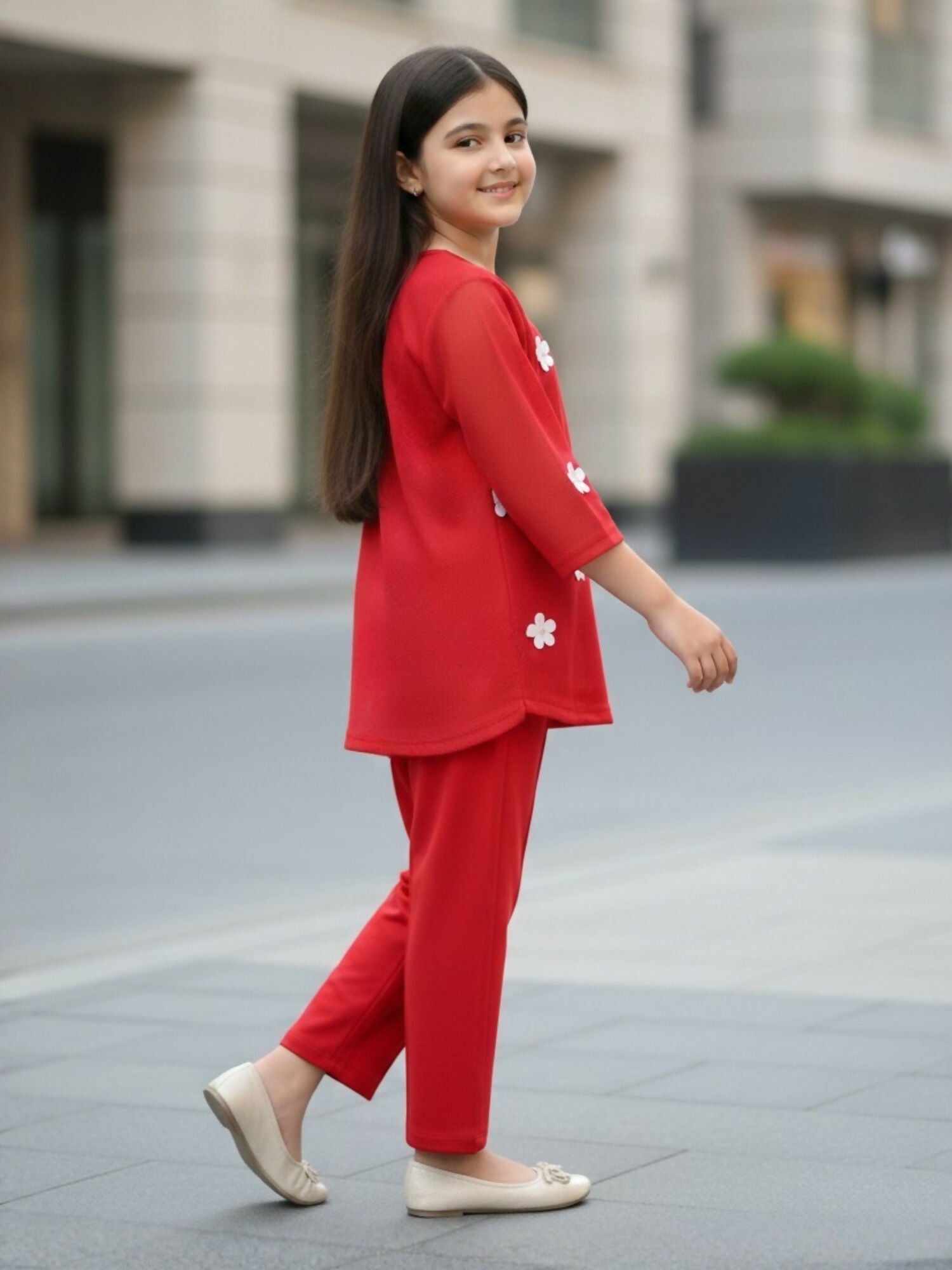 Velvour Girls Cotton Printed Co-Ord Set-VG194-A