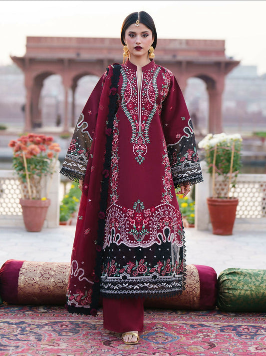 Mahnur Gul Luxury Lawn'26 Embroidered Stitched 3-Piece Suit-G-005