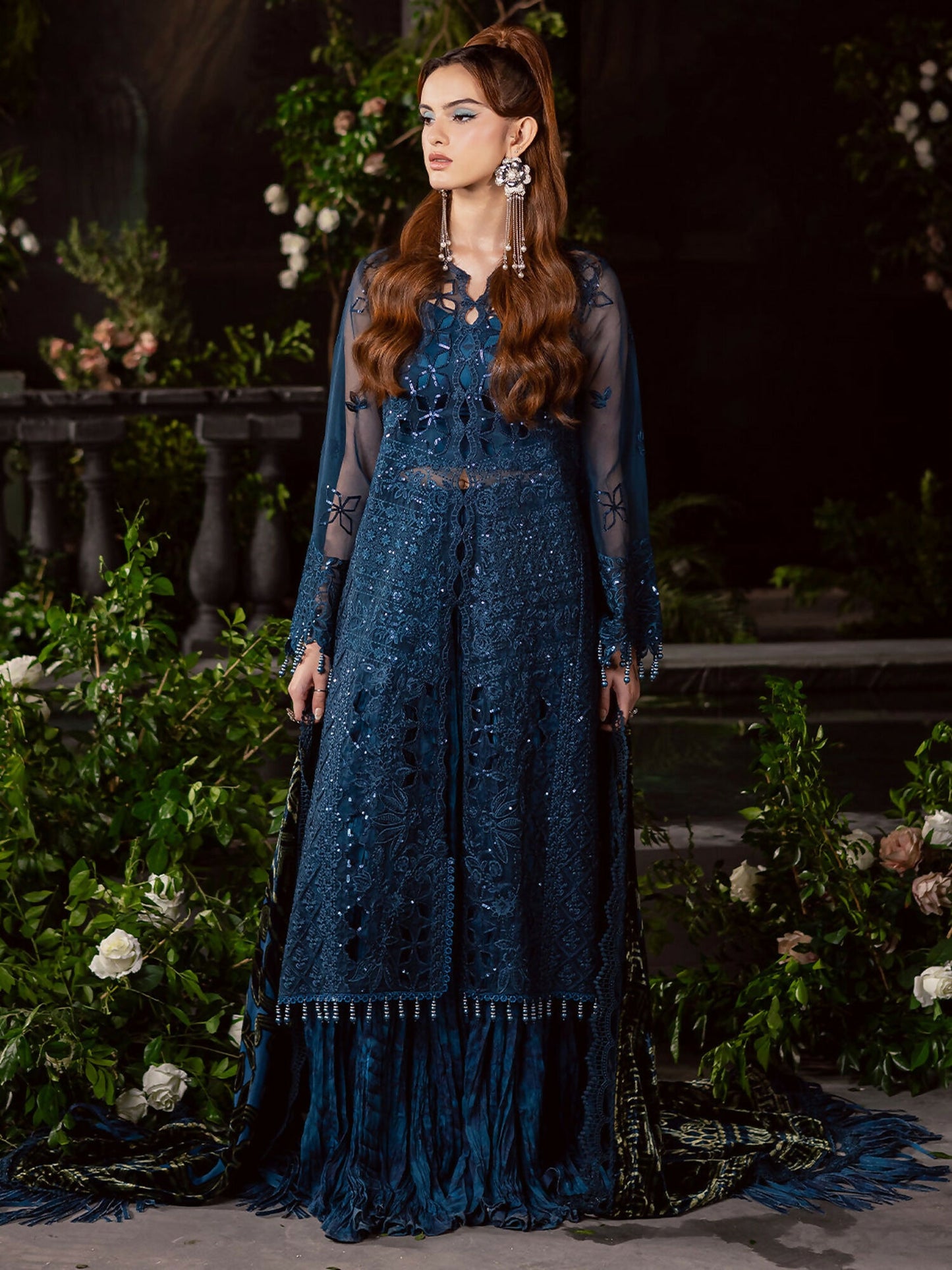 Mahnur Amelia Kotrai Embroidered Unstitched 3-Piece Suit-CK-008