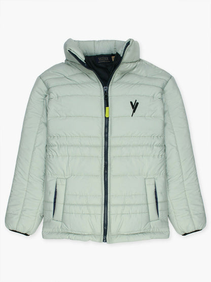 White Velvour Puffer Jacket-VJ05-D